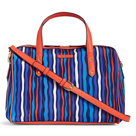 VERA BRADLEY SATCHEL TOTE CROSSBODY BAG COBALT NEW - Picture 1 of 8